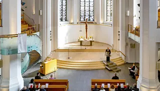 Live-Übertragung Gottesdienst; Foto: evdus